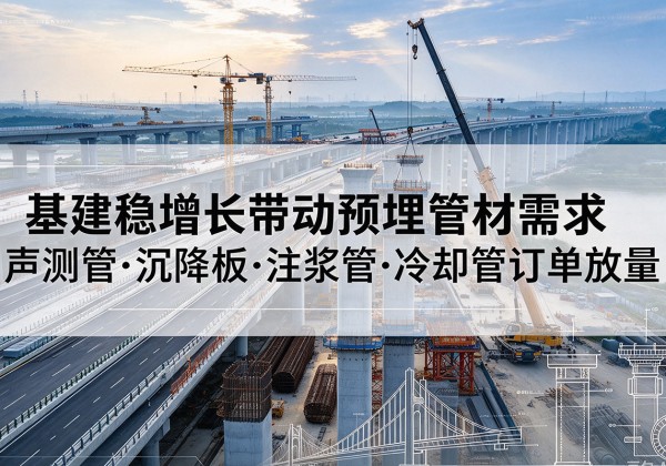 乐都基建稳增长带动预埋监测管材需求，声测管、沉降板、注浆管订单持续放量